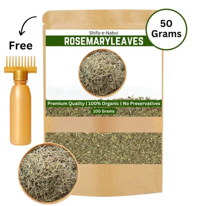 🌿 Premium Dry Rosemary Leaves (50g) with Free Hair Oil Applicator | Natural Solution for Strong Hair Growth & Healthy Lifestyle